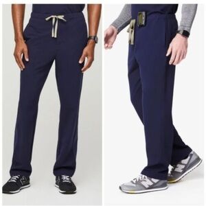 Figs Technical Collection Scrub Pants Straight Leg Navy Blue Medium P